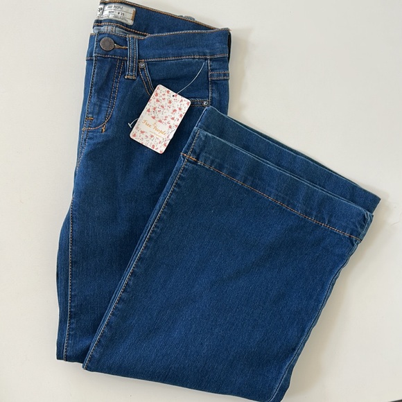Free People Blue Flare & Wide Leg Jeans - Picture 8 of 9
